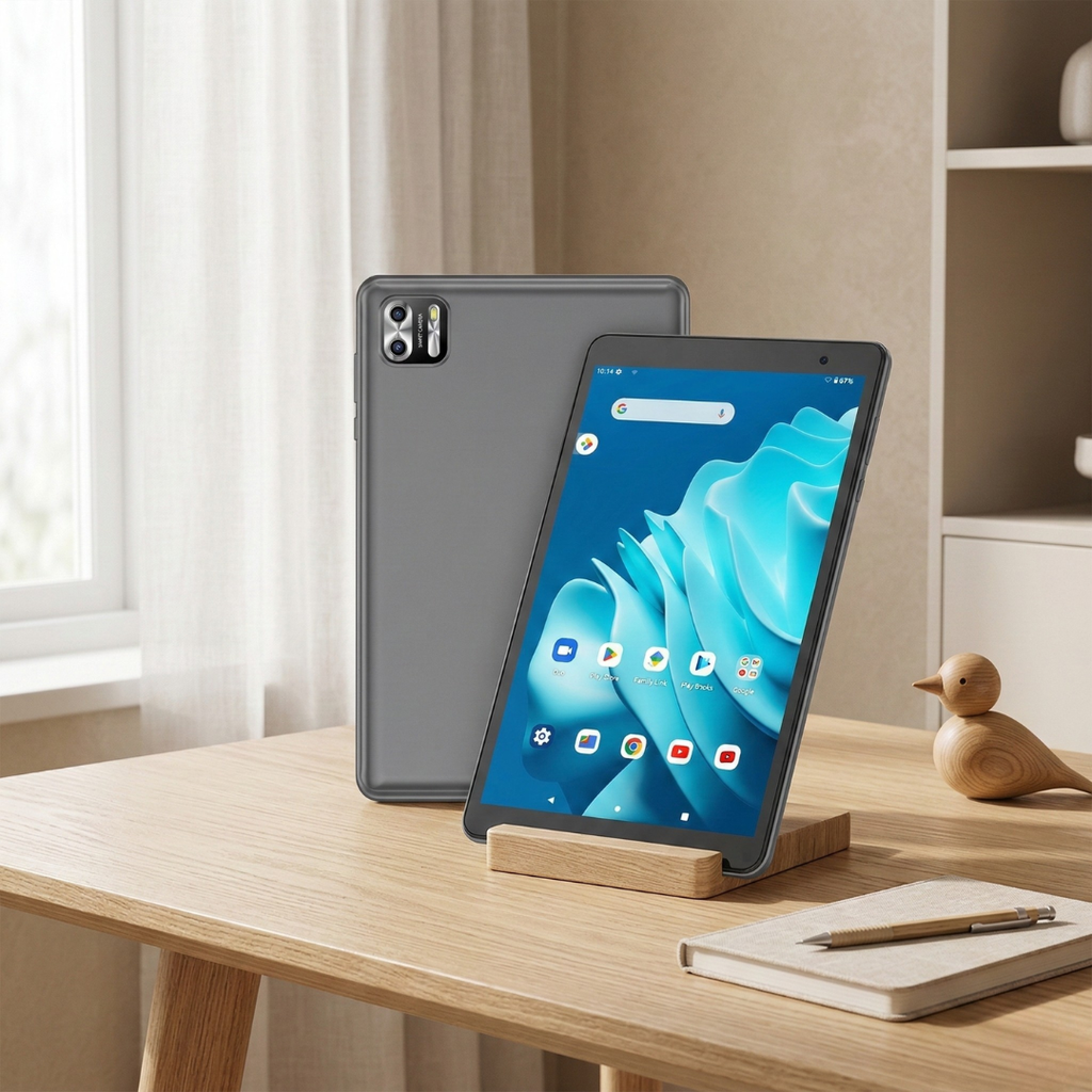 PRITOM 8-tommer kompakt Android-tablet til daglige opgaver og læsning
