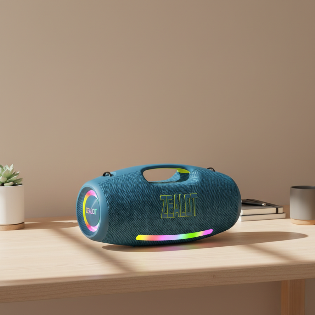 Portable Bluetooth Speaker With RGB Lights For Outdoors