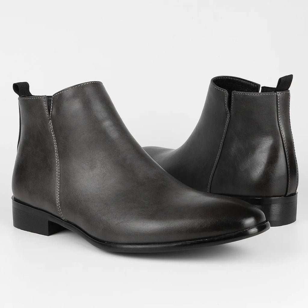 Aurelia Chelsea Leather Dress Boots For Men, Sleek