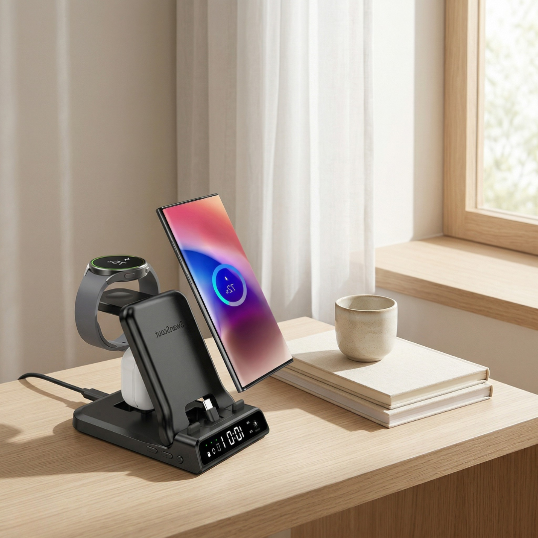 Charging Hub With USB-C Port For Galaxy Watch And Smartphones
