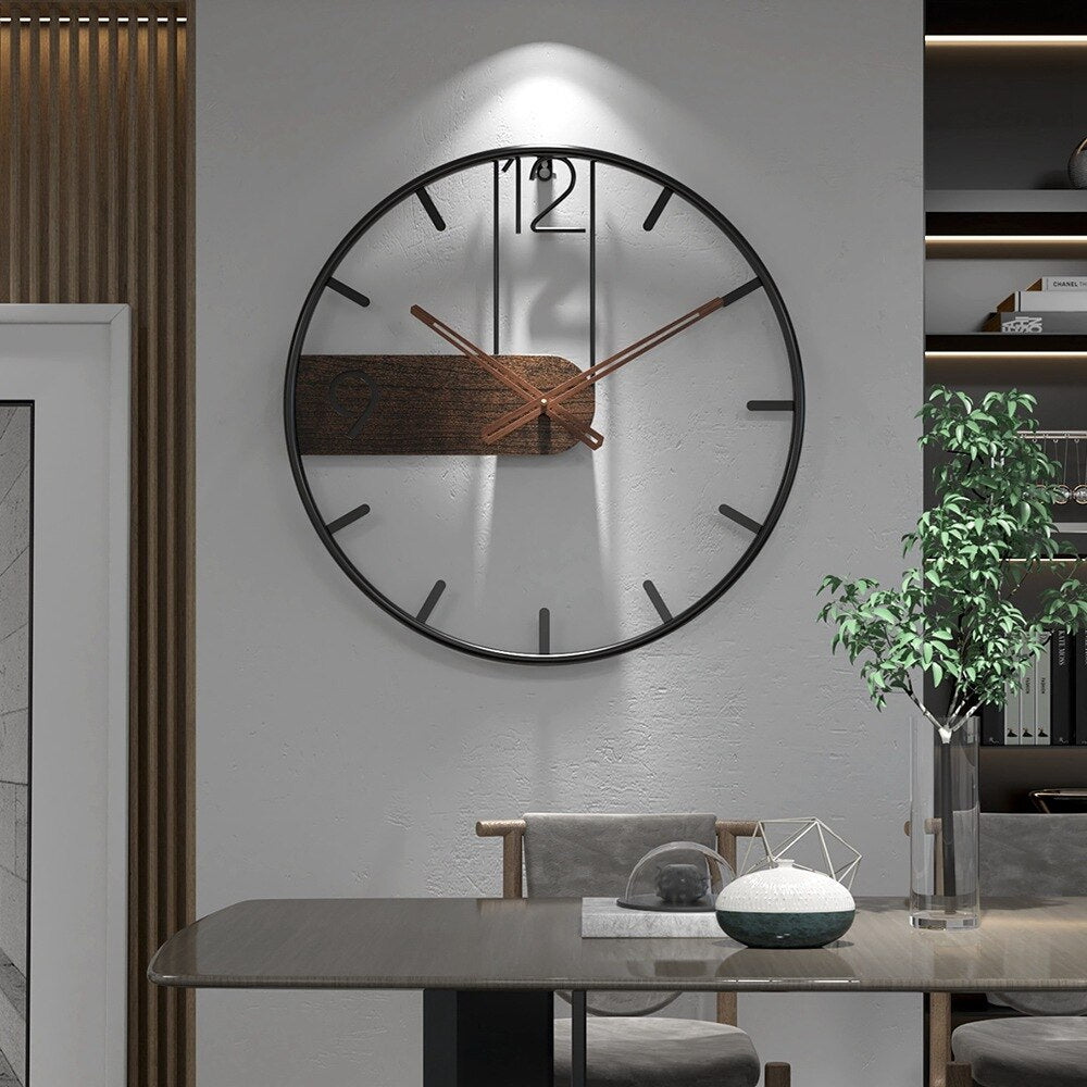 Walnut and Steel Wall Clock | Orntli