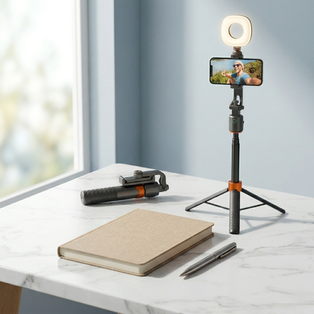 Smart tripod med ansigtssporing til nem vlogging
