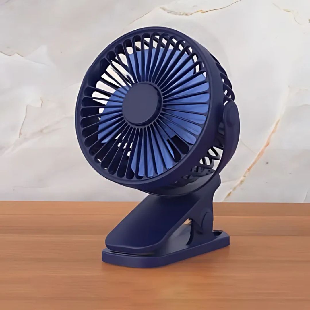 CLIPIXA Clip-Ventilator mit festem Griff für Schreibtisch, Bett oder Regal