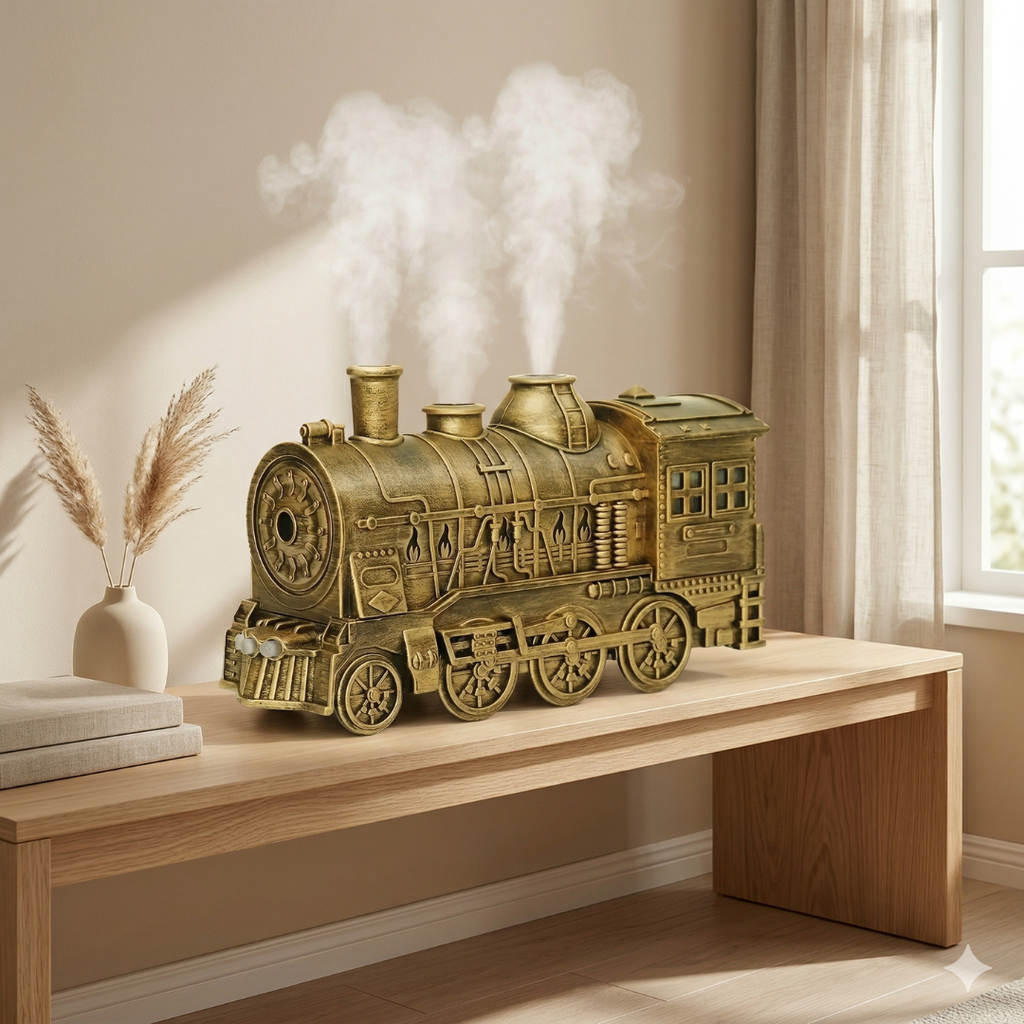 Train Shaped Humidifier With Dual Mist Outlets For Any Room