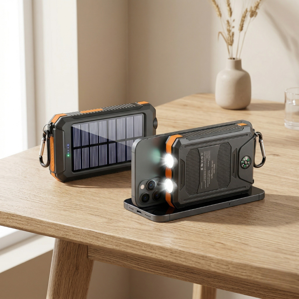 PowerMax 80000mAh Solar Charger Featuring LED Light