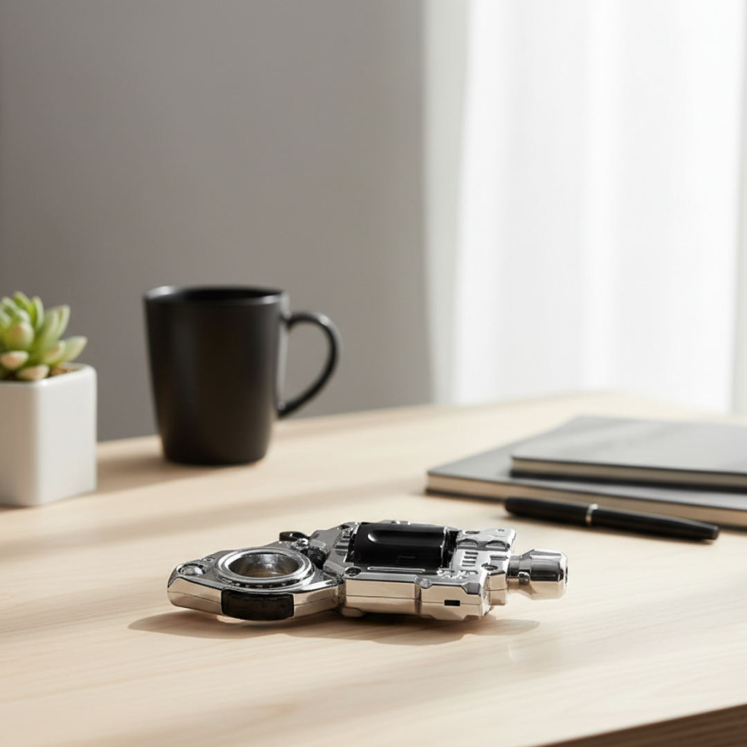 Mini Alloy Revolver Fidget Toy For Everyday Use At Home Or Office