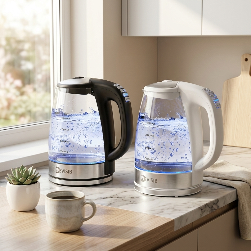 DEVISIB 2.0L Electric Glass Kettle With Temperature Control