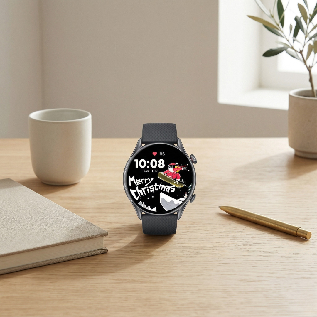 AMOLED Fitness Smartwatch With Activity Tracking And Bluetooth