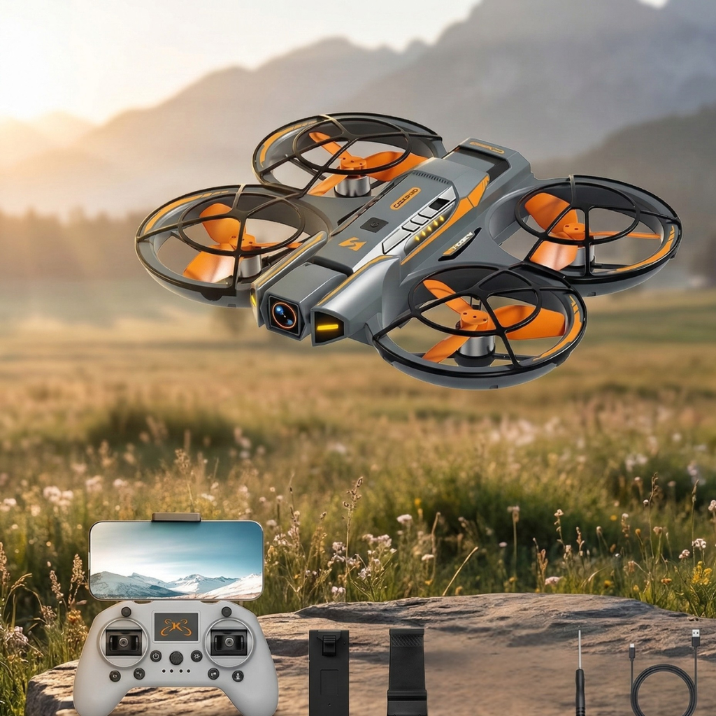 Kompakt drone med 8K-kamera og GPS til luftfotografering