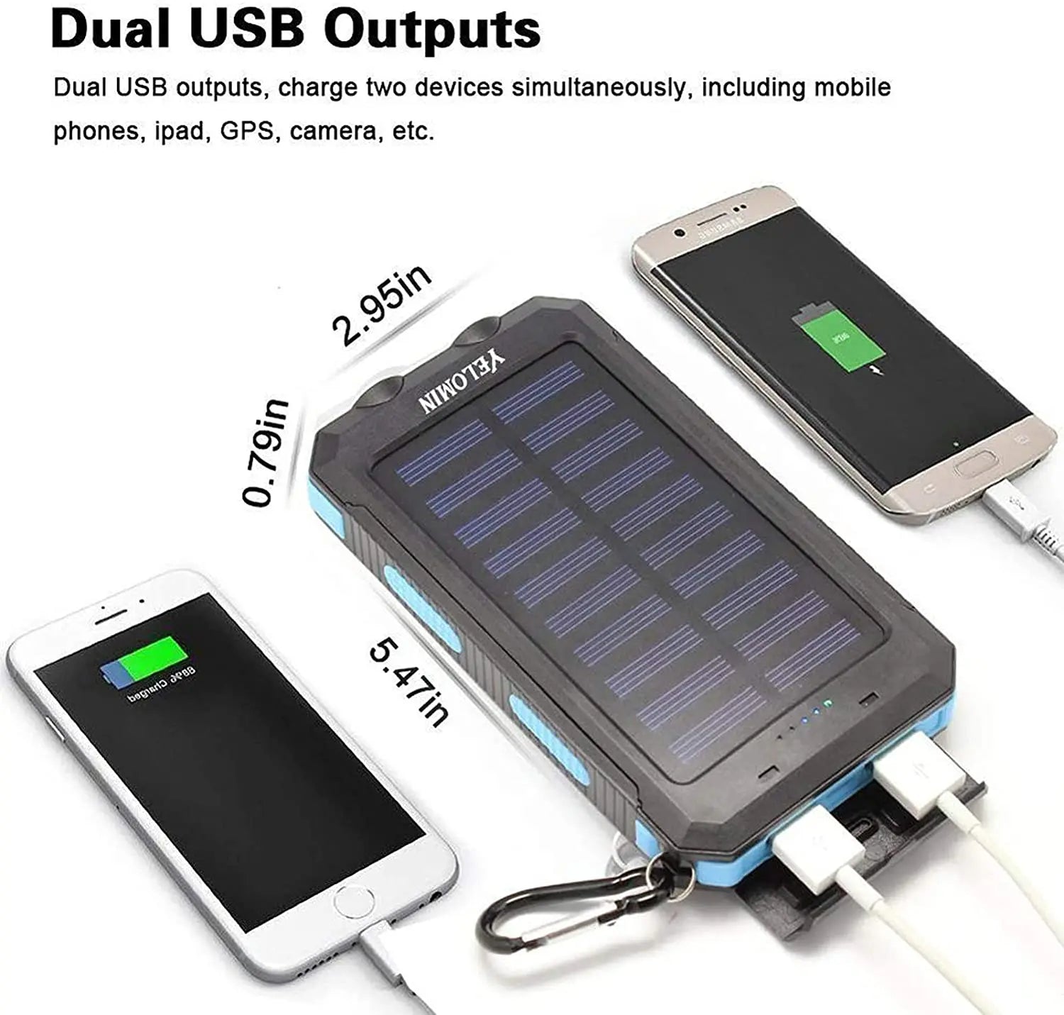 IP67 wasserdichte Solar-Powerbank 500000mAh tragbar