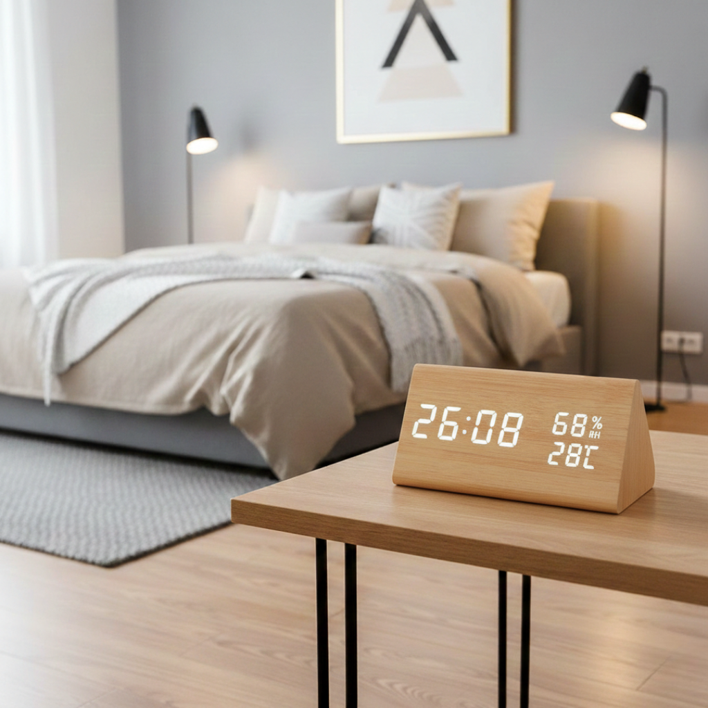 Alarm Clock With LED Display For Home Or Office Use
