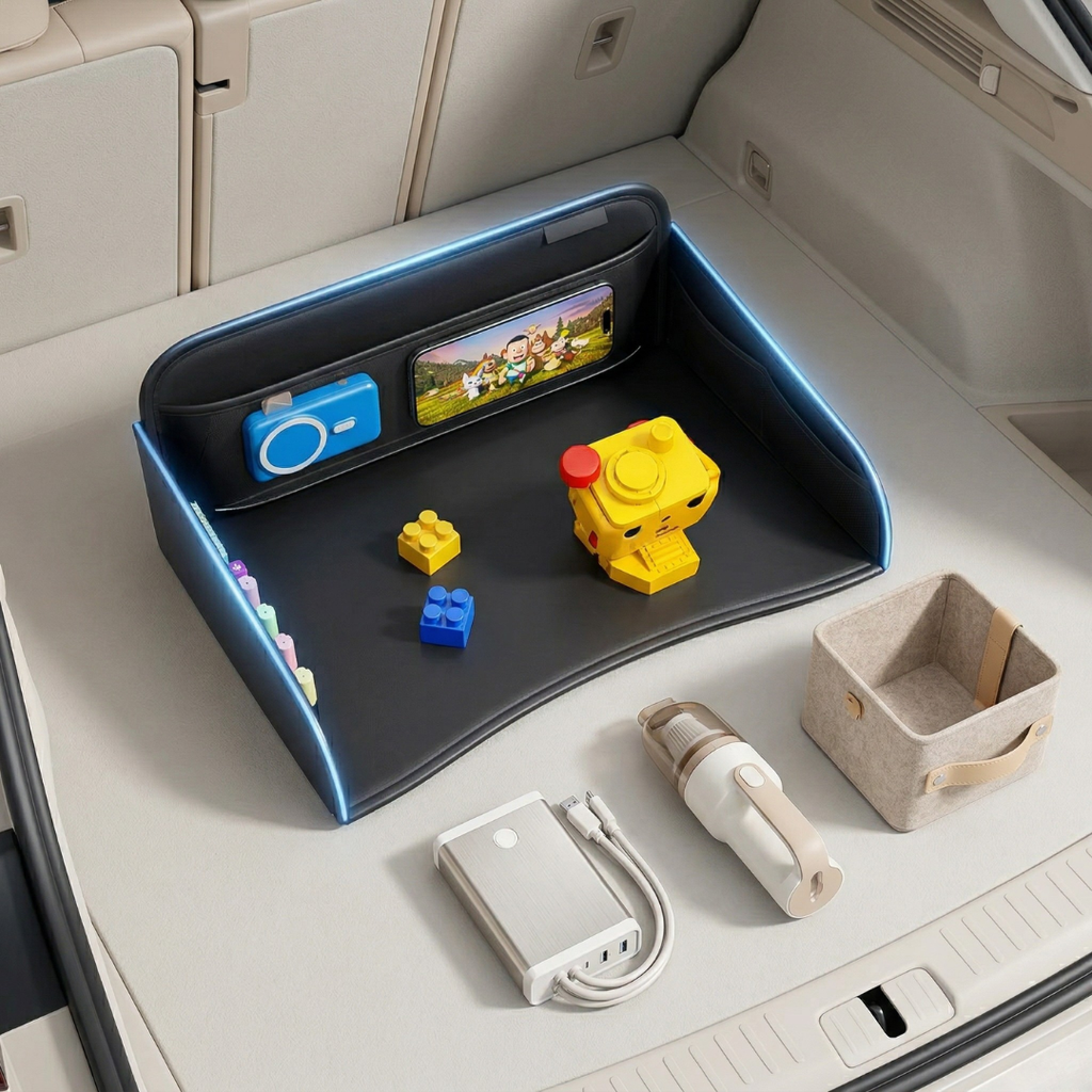 Backseat Dining Tray Organizer For Kids On Car Trips