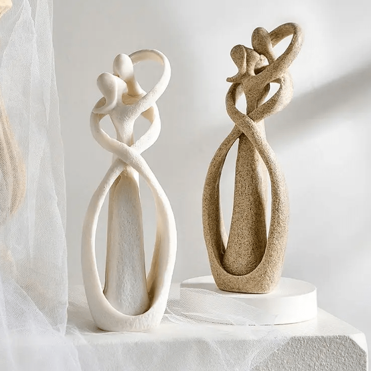 Amora Embrace Sculpture For Couples: Love And Connection, Timeless Home Decor