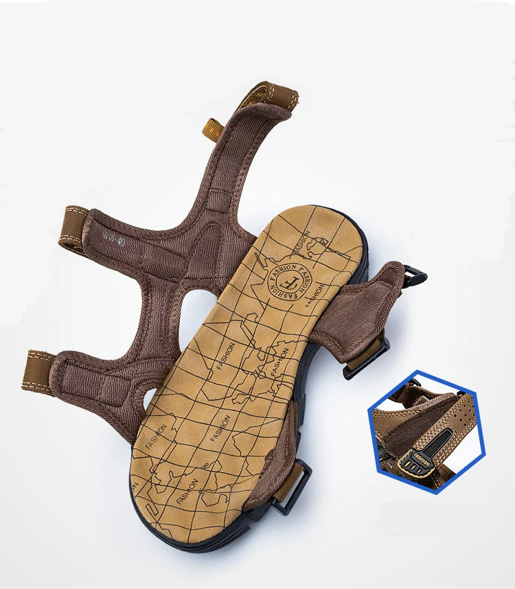 ErgoStep Ortopædiske Velcrosandaler med Ergonomisk Fodbed og Justerbare Stropper