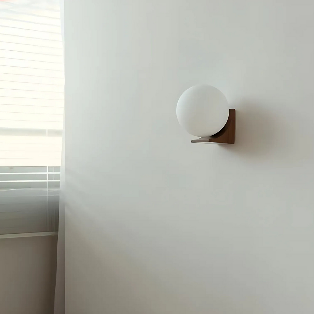 Aplique de Pared Aurelina Madera de Nogal Con Bombilla LED G9 1 Luz