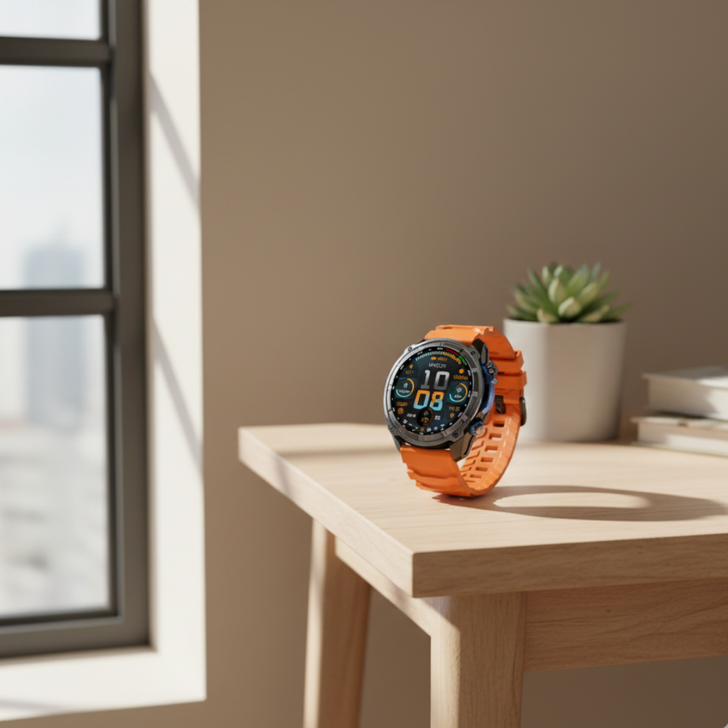 Smartwatch GPS do użytku na zewnątrz z mapami offline, wodoodporny zegarek sportowy