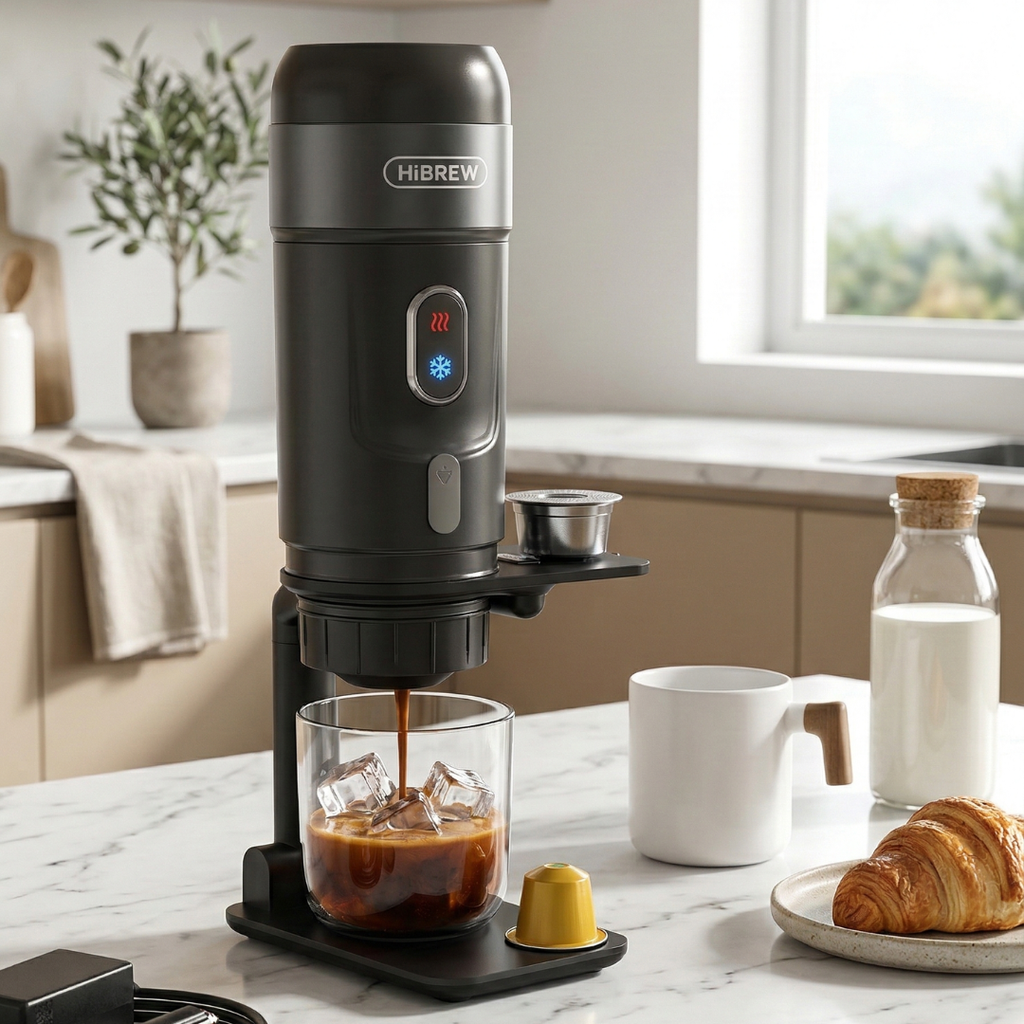 Macchina da caffè espresso compatta 12V per viaggi e uso portatile