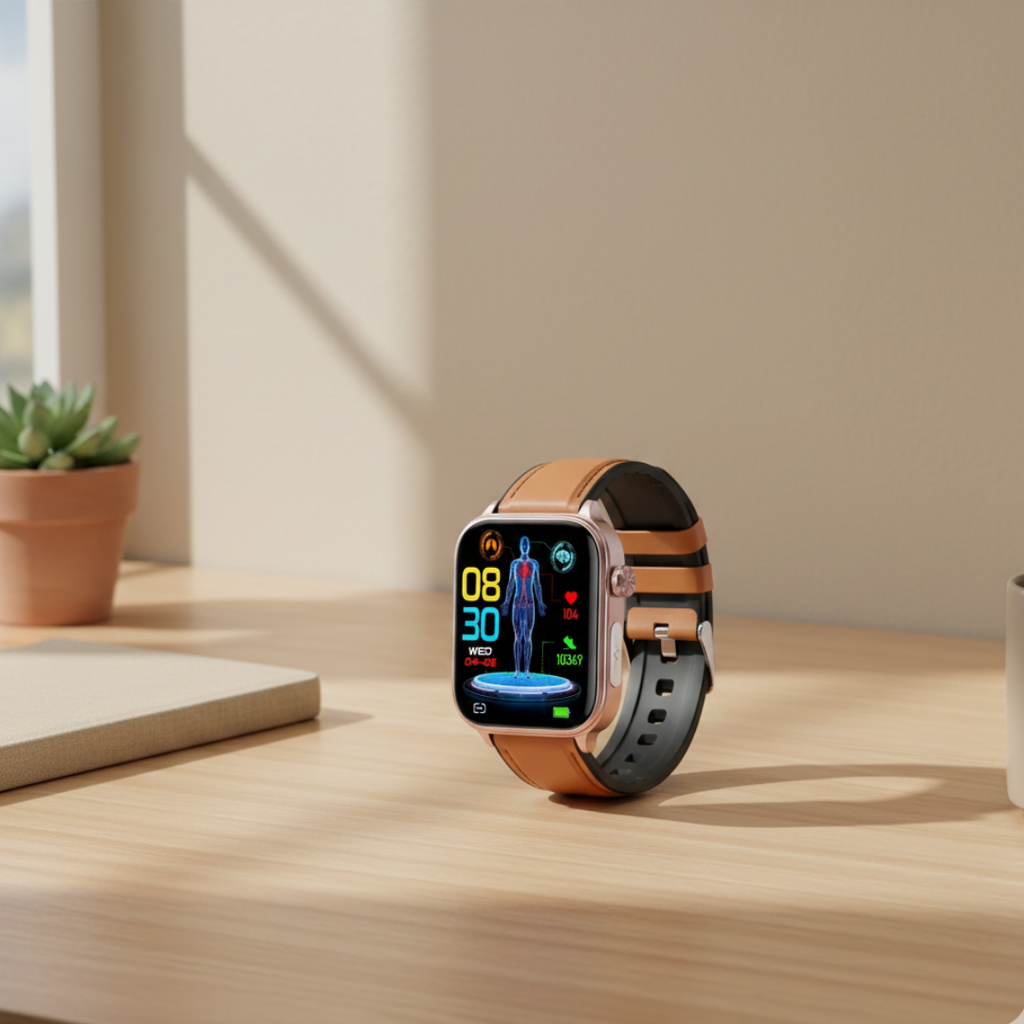AMOLED-skærm smartwatch med Bluetooth-opkald vandtæt til daglig brug