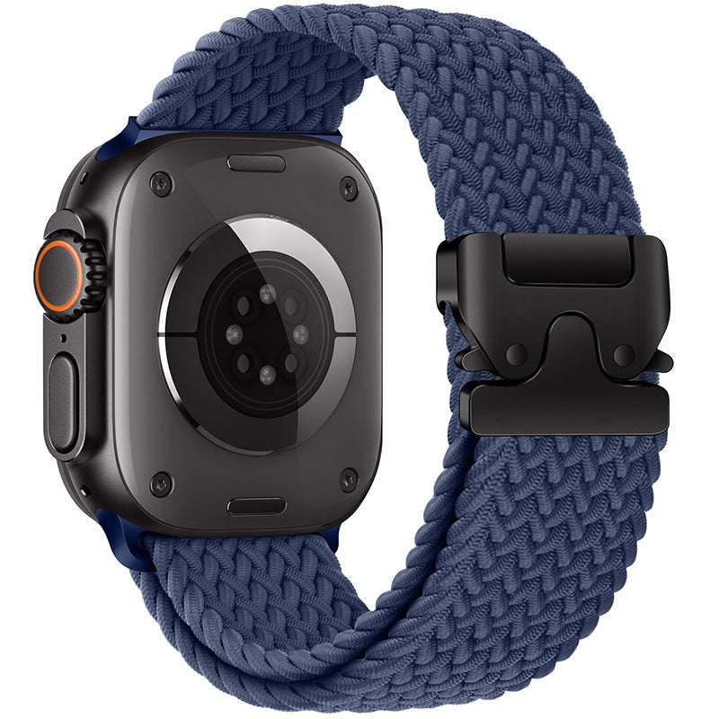 Nylon Braided Watch Band With Parachute Buckle For Apple Watch