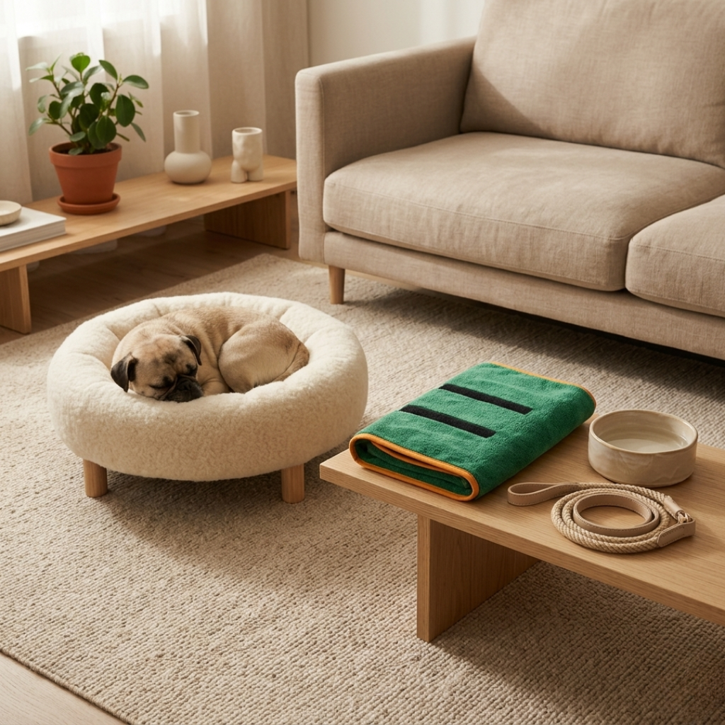 Albornoz toalla de microfibra Cozy Paws para perros de secado rápido