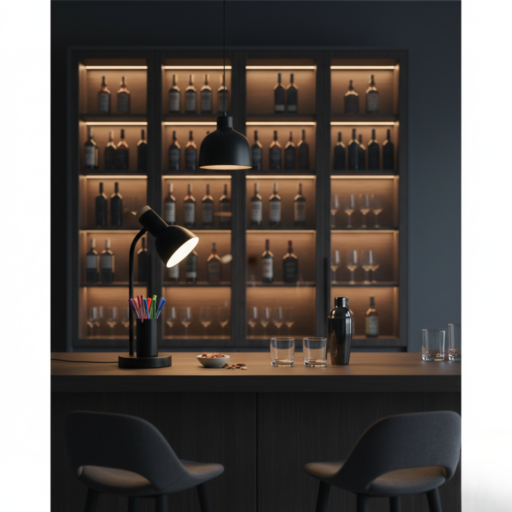 Lampe de bureau LED avec porte-stylo intégré pour la lecture et le travail