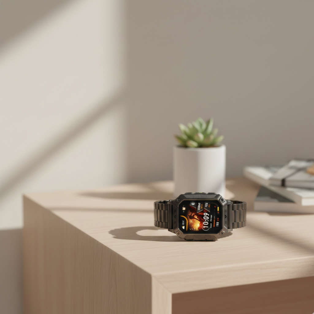 AMOLED-Display Outdoor Fitness Smartwatch Wasserdichter Fitness-Tracker