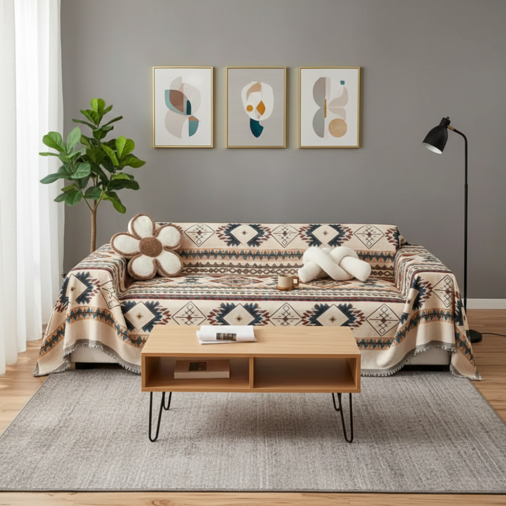Premium Chenille-Stoff Sofaüberzug für den täglichen Gebrauch