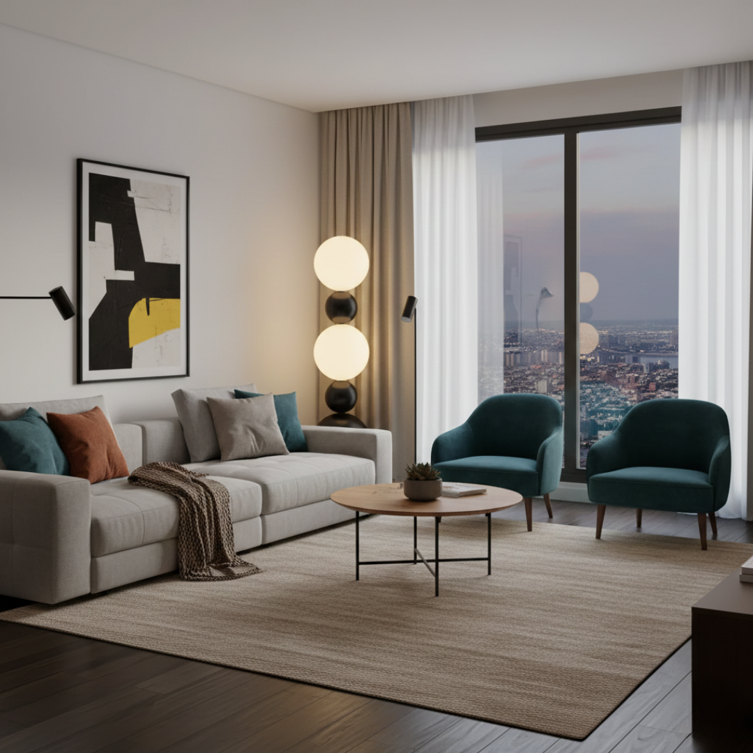 Glass Orb Floor Lamp For Modern Living Rooms And Ambient Lighting