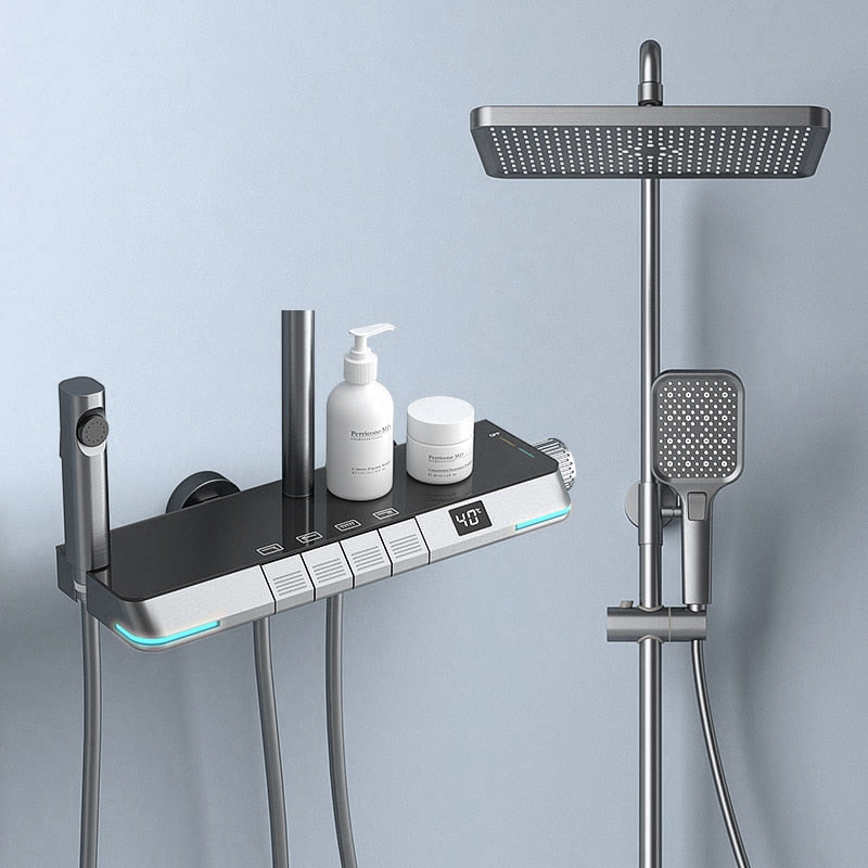 Termostatisk brusesystem med digitalt display