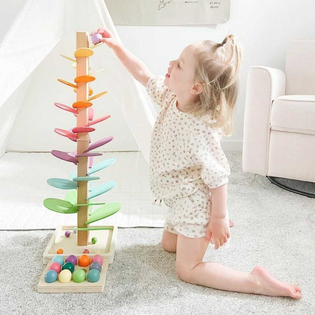 NovaTree Rainbow Marble Sound Tower for Kids Learning Fun