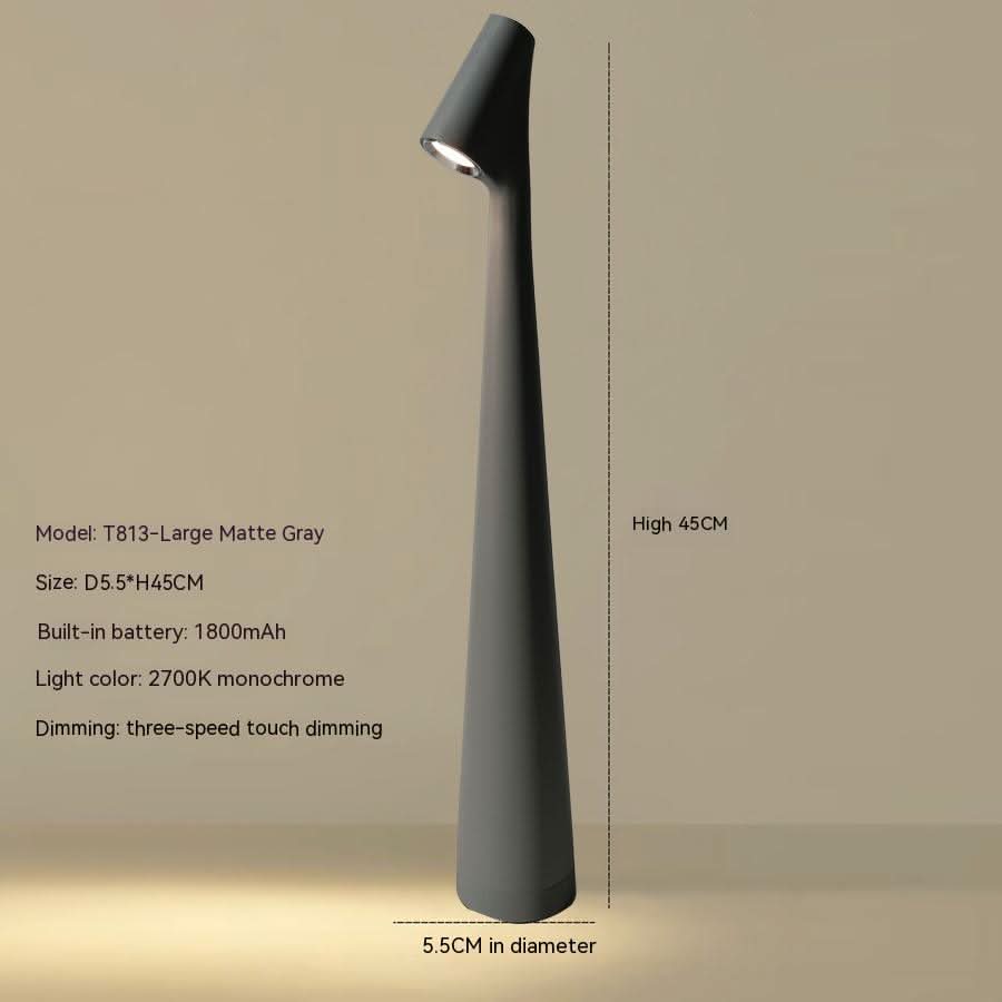 Metall bordlampe, oppladbar og stilig for innendørs og utendørs bruk