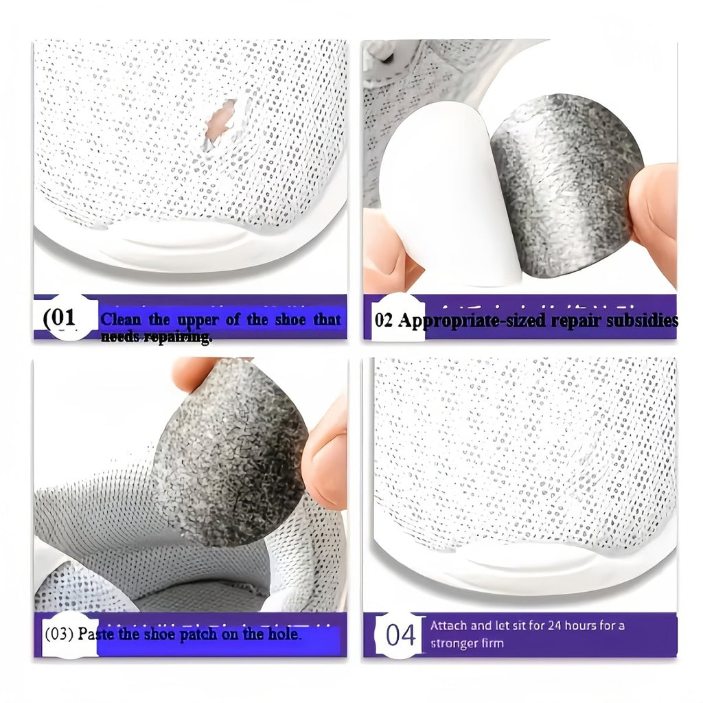 Parche de reparación FLEXISHOE para partes superiores y tacones de zapatos, solución fácil