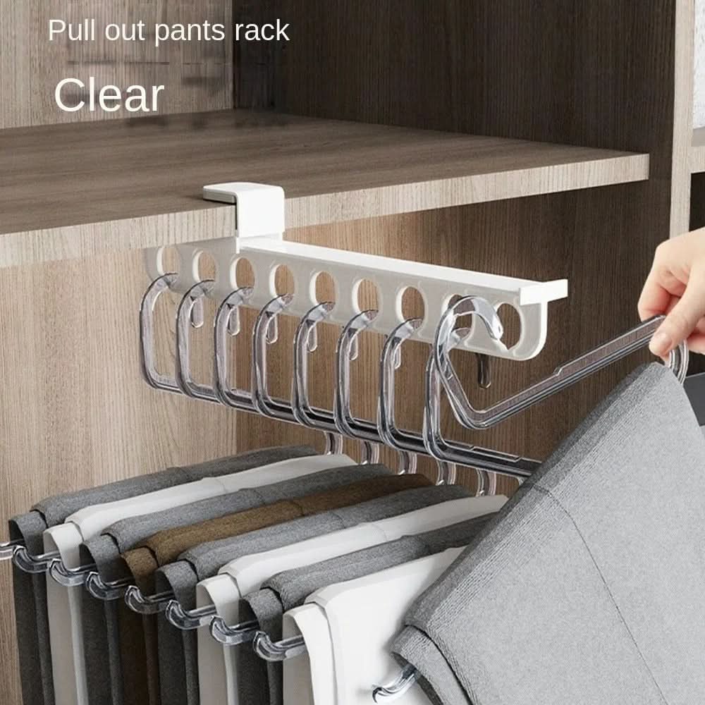 SwiftGlide Pull-Out Rack for Wardrobe Organizers Space-Saving Effortless Organization