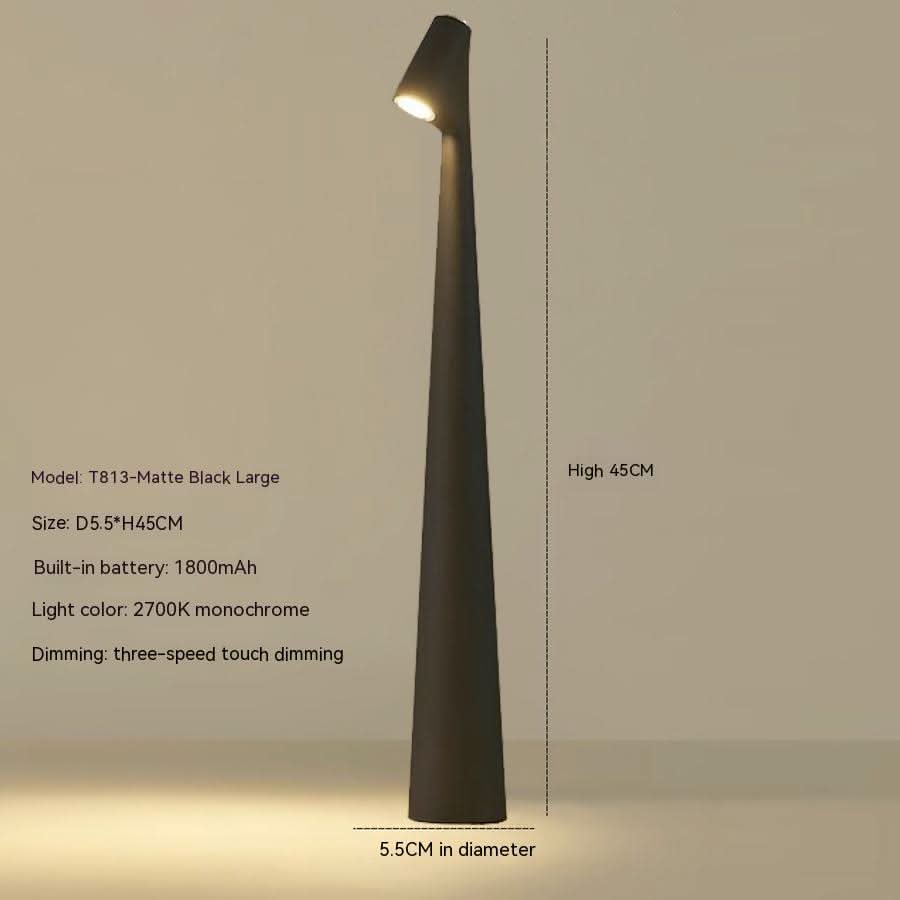 Metall bordlampe, oppladbar og stilig for innendørs og utendørs bruk