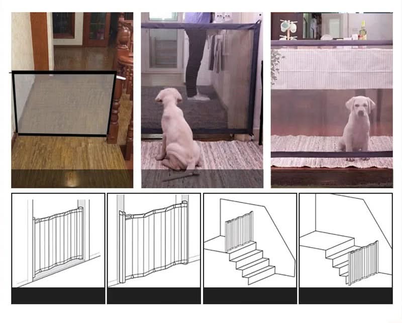 AeroGuard Mesh Baby And Pet Barrier Transparent Durable Gate For Safe Homes