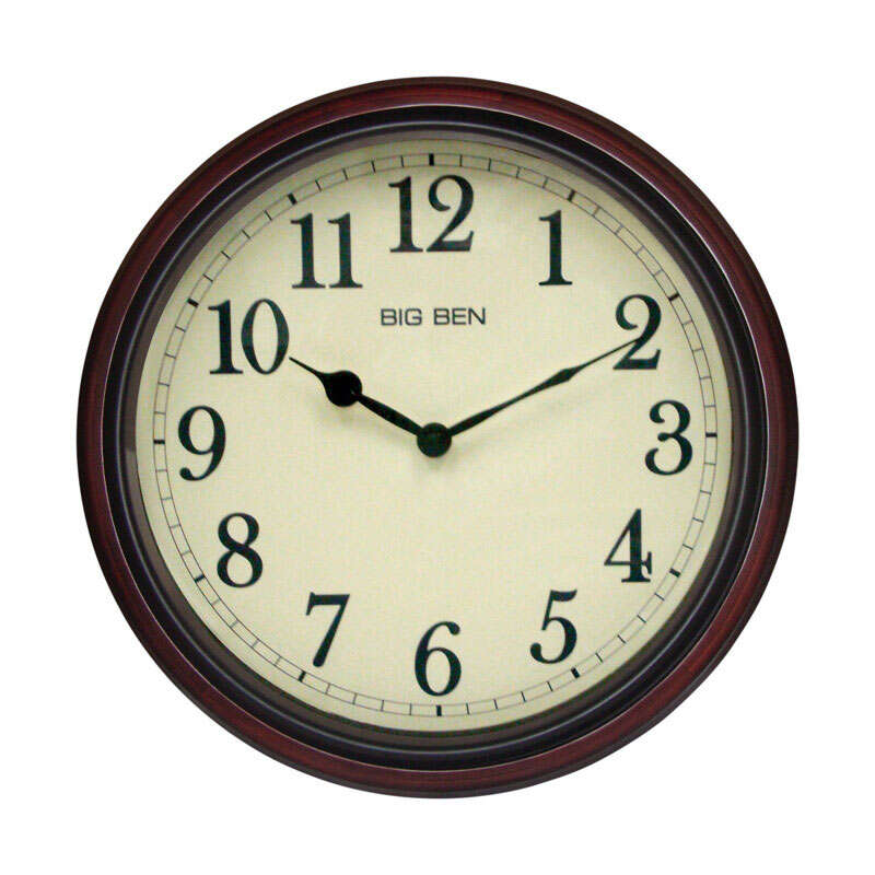 TimelessWood - Orologio da parete classico marrone