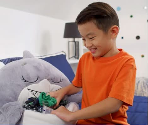 SnugglePals 2v1 spací pytel plyšový mazlíček pro děti pohodlný cestovní společník