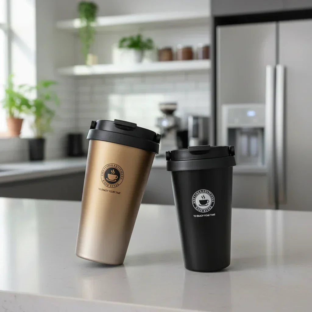 Borraccia da Viaggio Isolata Premium AeroSip 500 Ml Mantiene le Bevande Calde o Fredde per Viaggiatori
