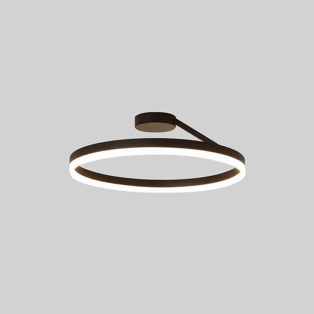 Plafonnier LED en métal doré Solara pour salon