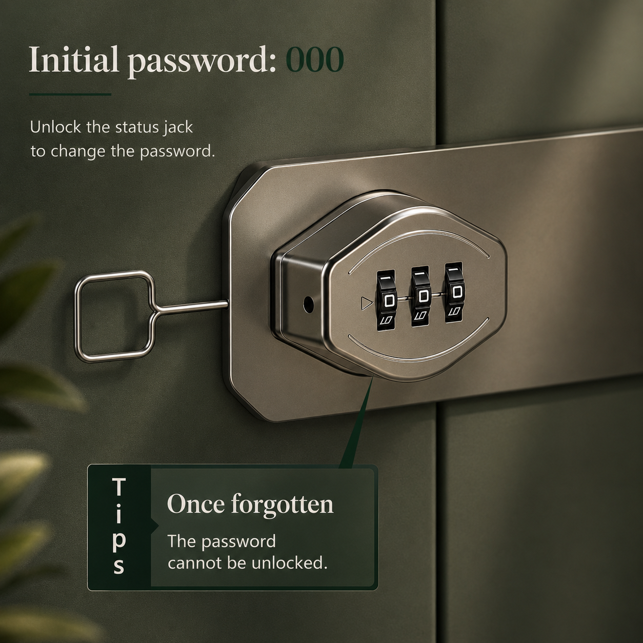 3-Digit Cabinet Lock Replaces Standard Cam Locks In Drawers And Cabinets