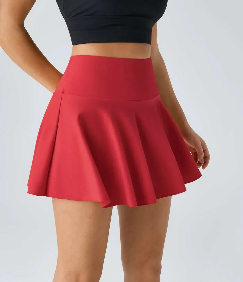 Falda de tenis SwiftFlex dos en uno con pantalones cortos para mujeres activas Protección UPF50