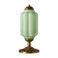 Krémová skleněná lampa s texturovaným povrchem a francouzským retro stylem