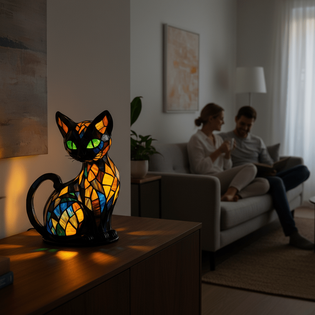 LumaPaws LED katte-natlys til katteelskere med blødt stemningslys