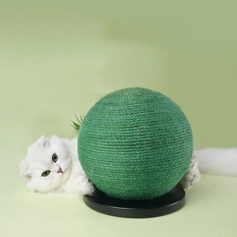 Sisal Cat Scratching Ball For Durable Claw Care And Fun Play