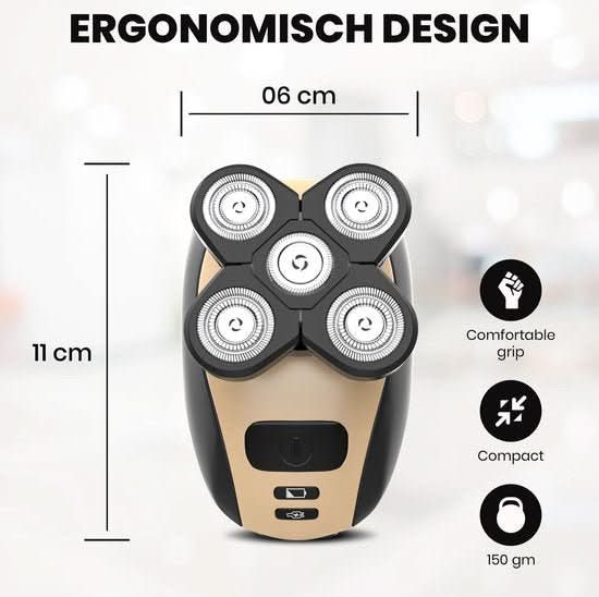 NovaFlex 5-i-1 Elektrisk Barbermaskin for Jevn, Skånsom Barbering