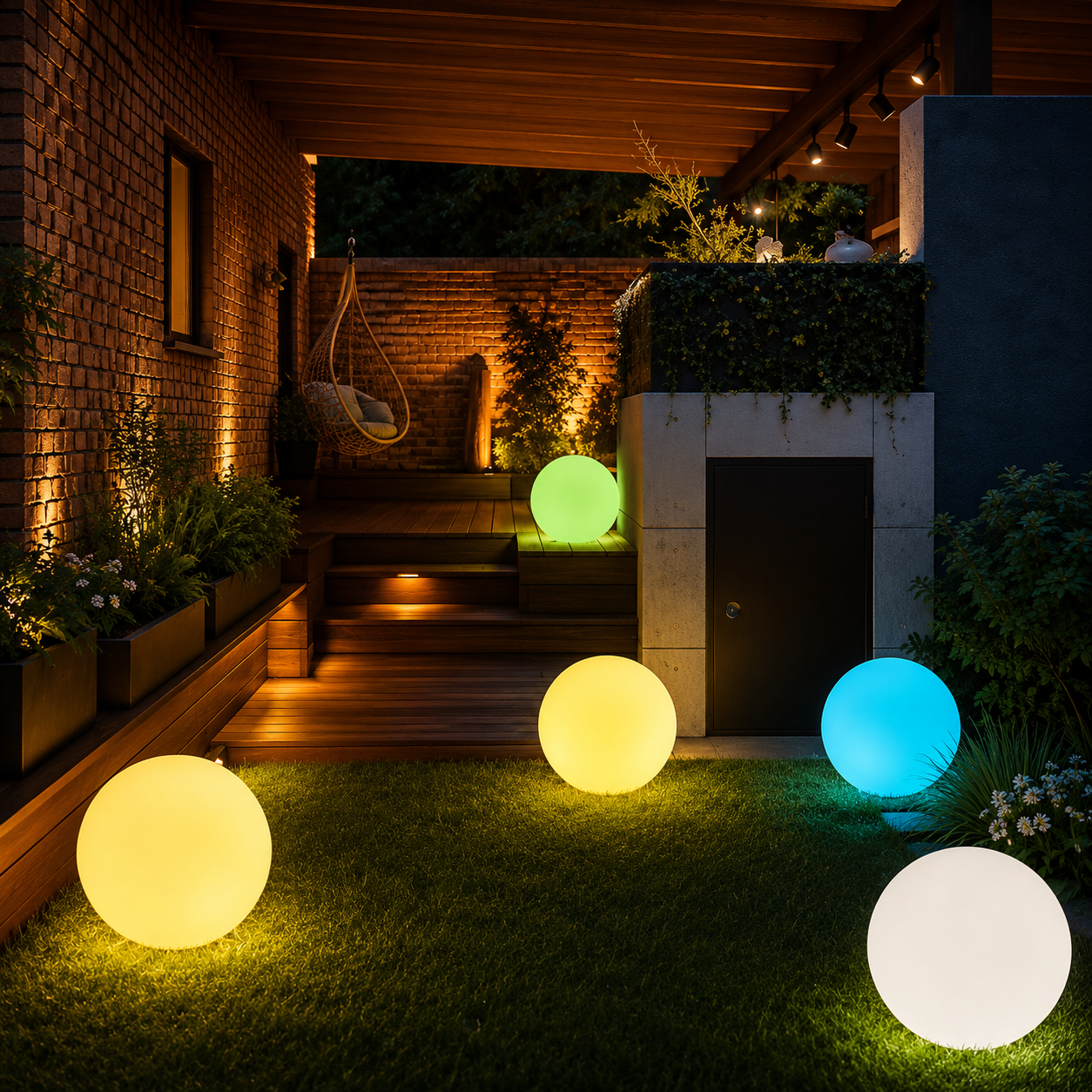 Cordless Garden Globe Lamp With Remote And 16 Colors Plus Warm White | compagnien