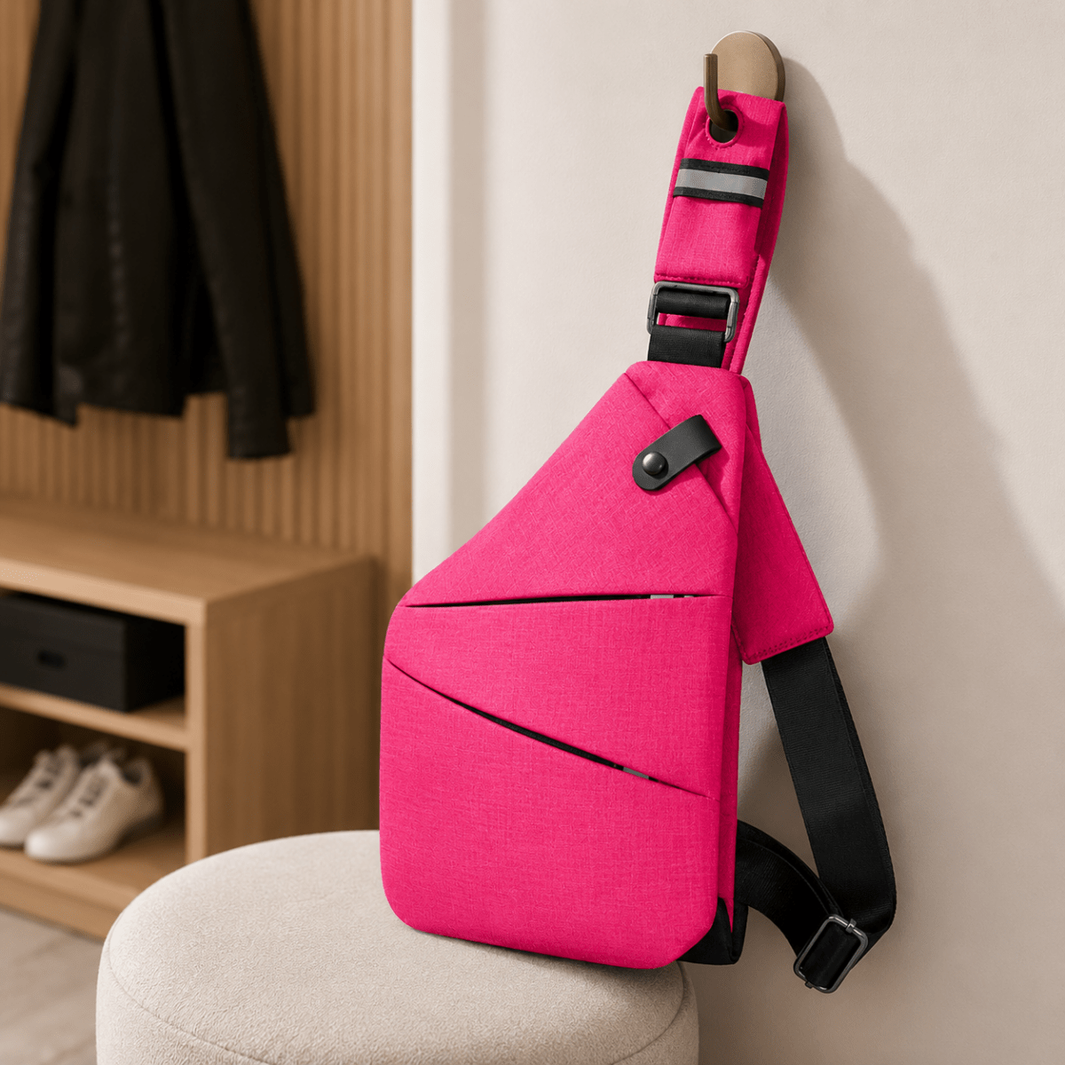 Bolso bandolera TRAVGUARD con protección RFID y diseño repelente al agua