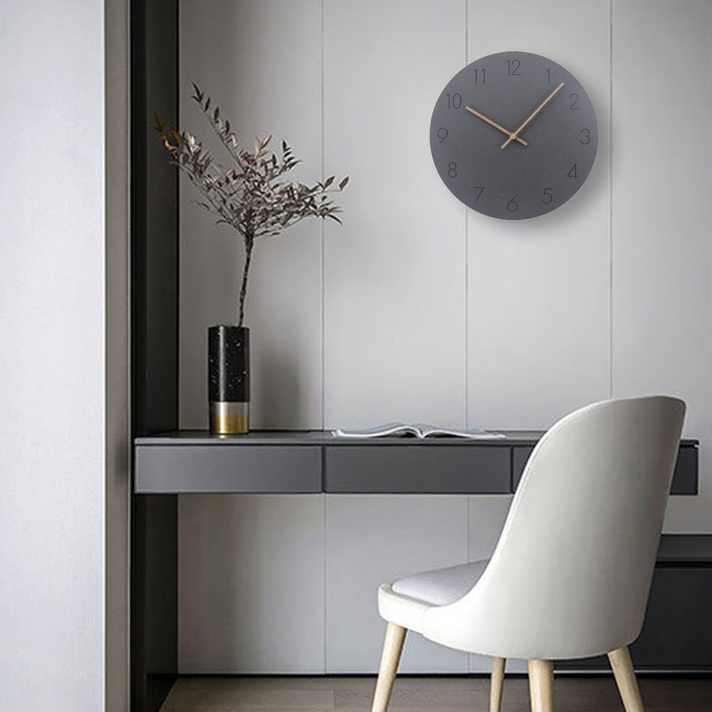 Minimalistische norwegische stille Wanduhr – 29 cm (11,4 Zoll) skandinavisches Design, Holz, geräuscharme Bewegung