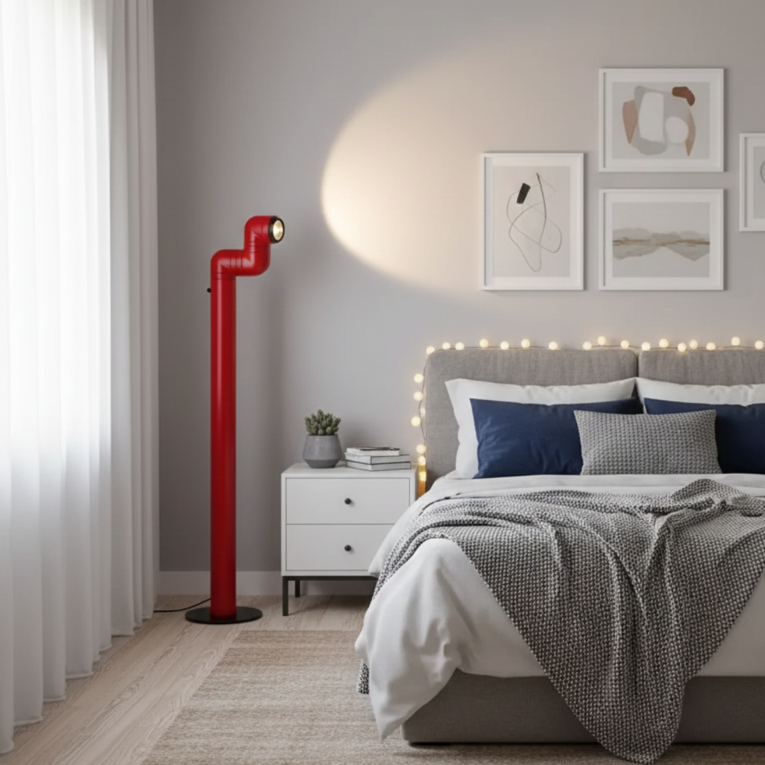 Lampa Akcentowa w Stylu Nordic z Wzorem Rury Wodnej do Nowoczesnego Wnętrza