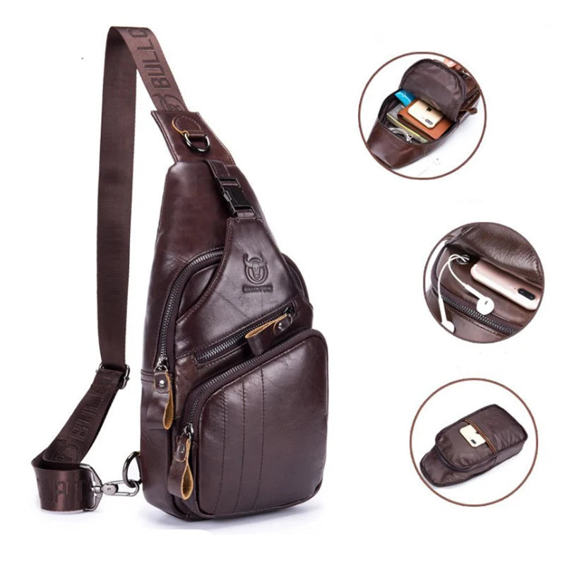 Herren Leder-Brusttasche für den täglichen Gebrauch